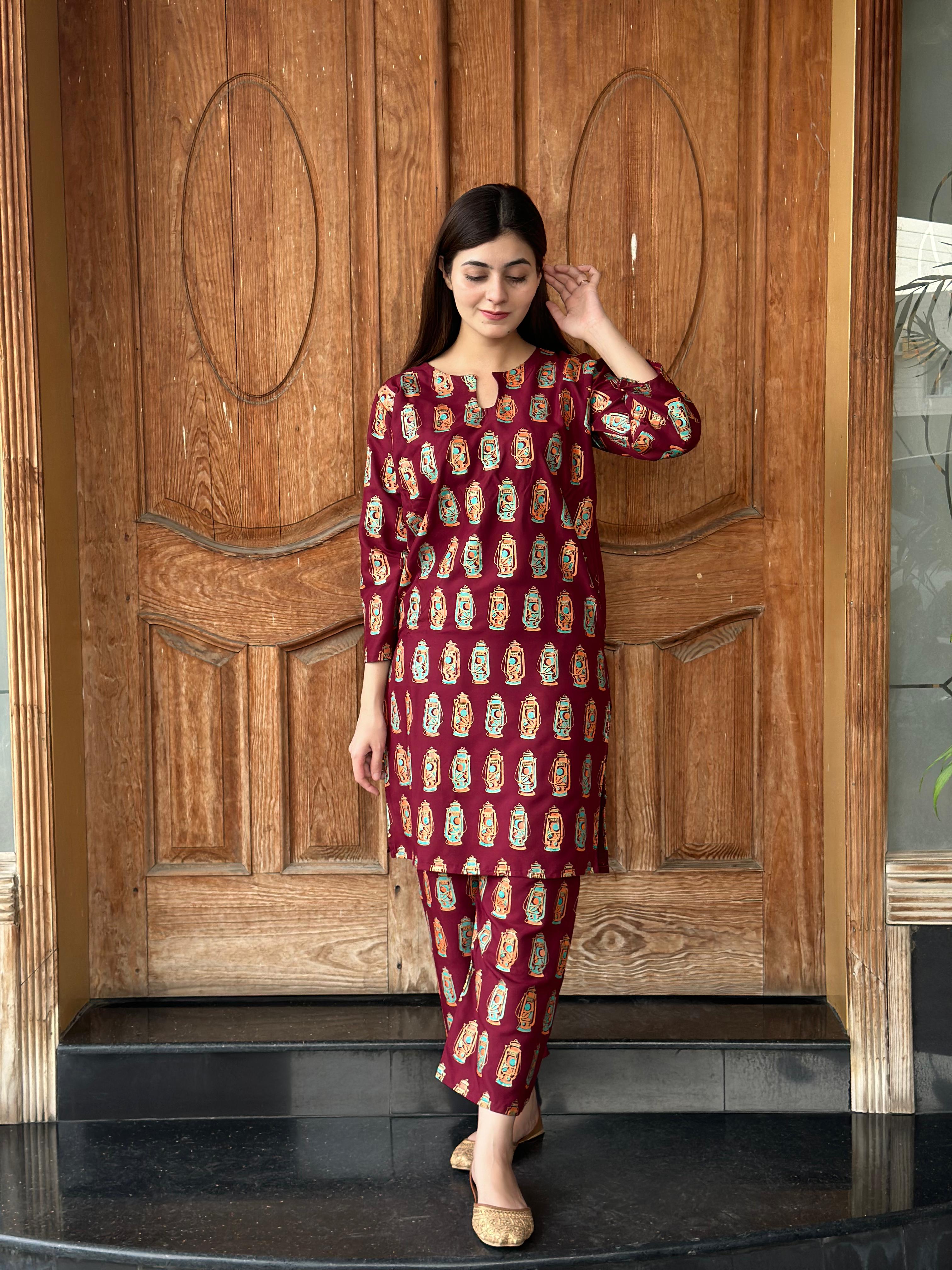 LAL - TIAN PRINTED 2PCS STITCHED