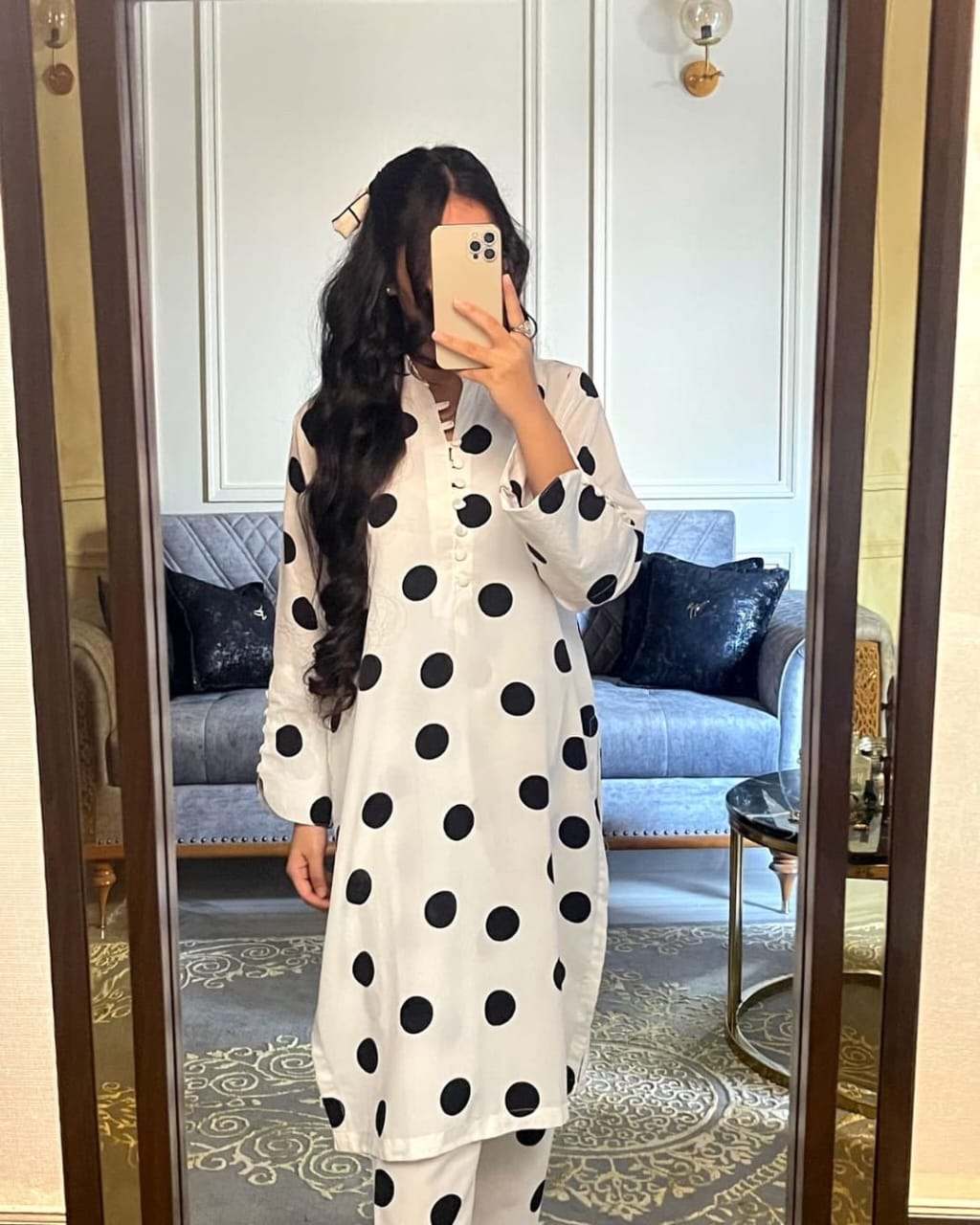 Polka Dot Print Suit